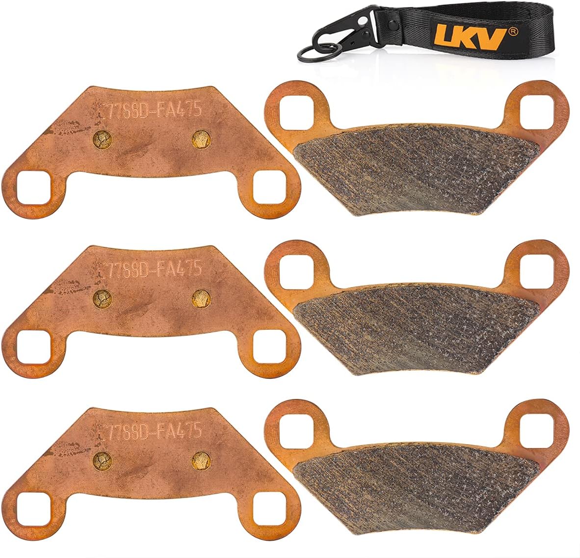 Sintered Brake Pads Replacement 3 Sets Front and Rear Pack of 2 K479