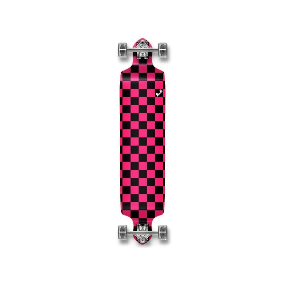 Checker White Drop Down Longboard Complete F31239