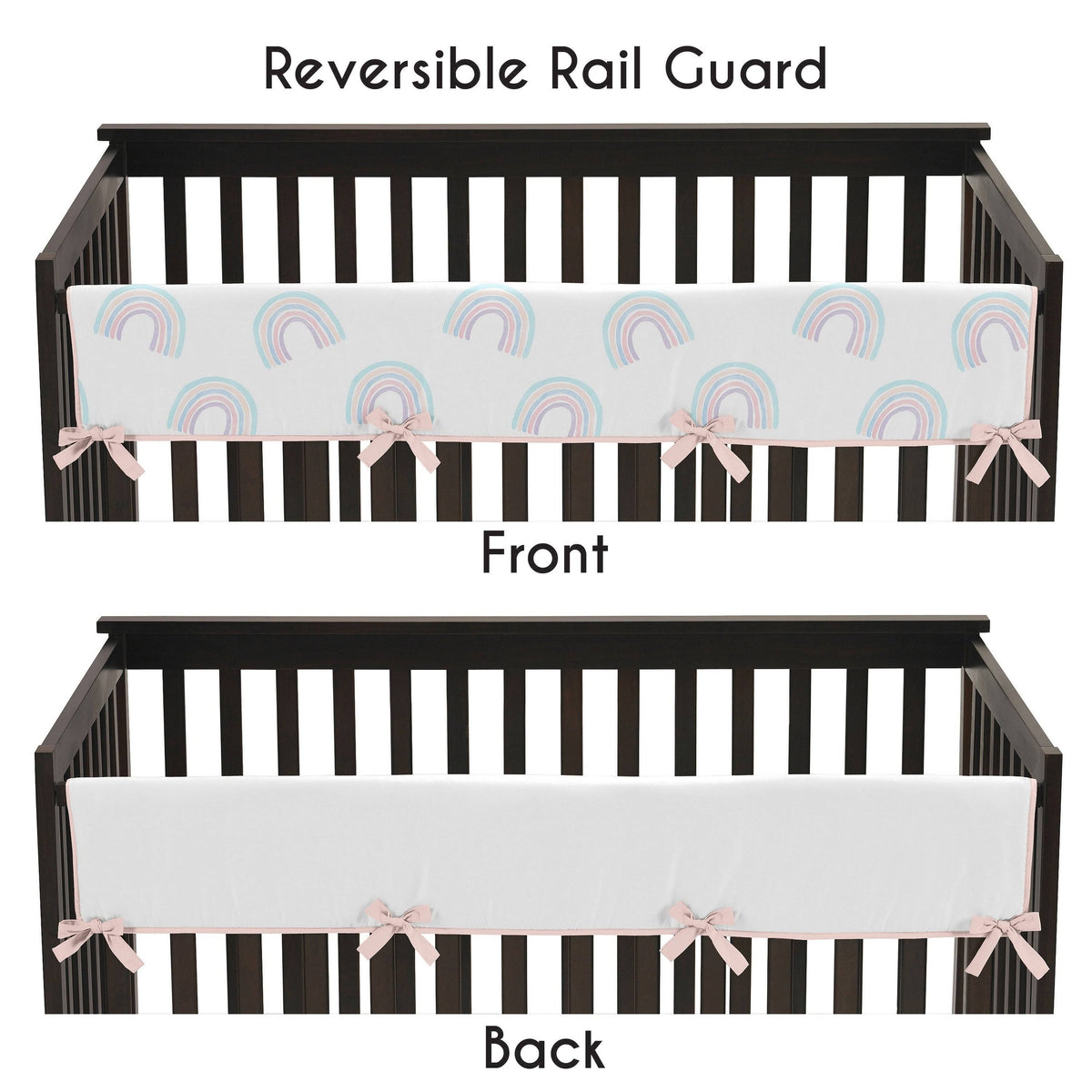 Pastel Rainbow 5 Pieces Crib Bedding Set F227