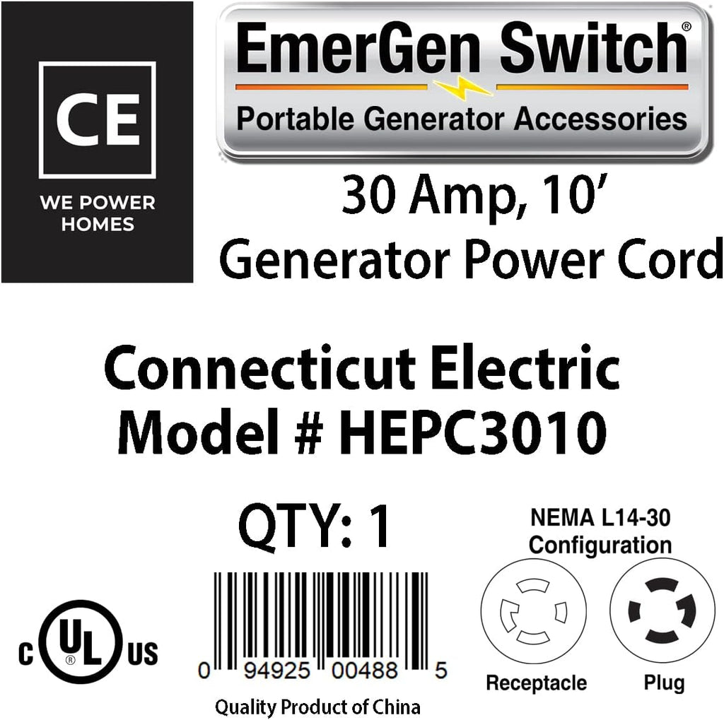 50 Foot Generator Power Extension Cord 30 Amp A8152