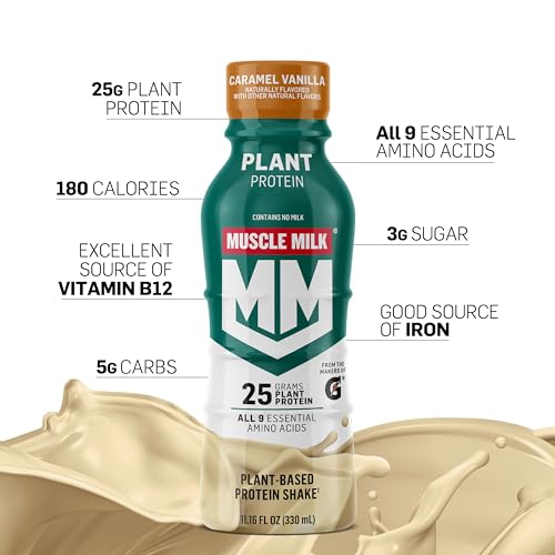 Vanilla Caramel Plant Based Protein Shake, 11.16 Fl Oz (Pack of 12) U95499