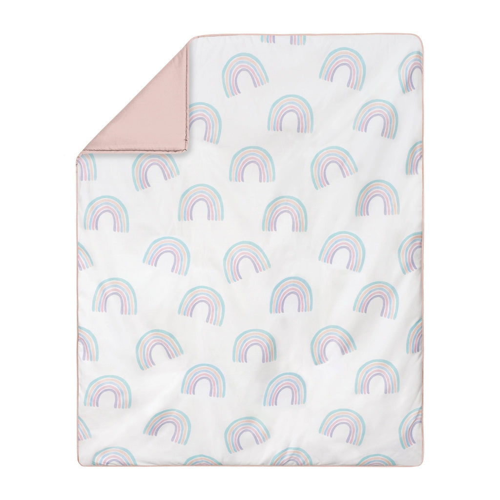 Pastel Rainbow 5 Pieces Crib Bedding Set F227
