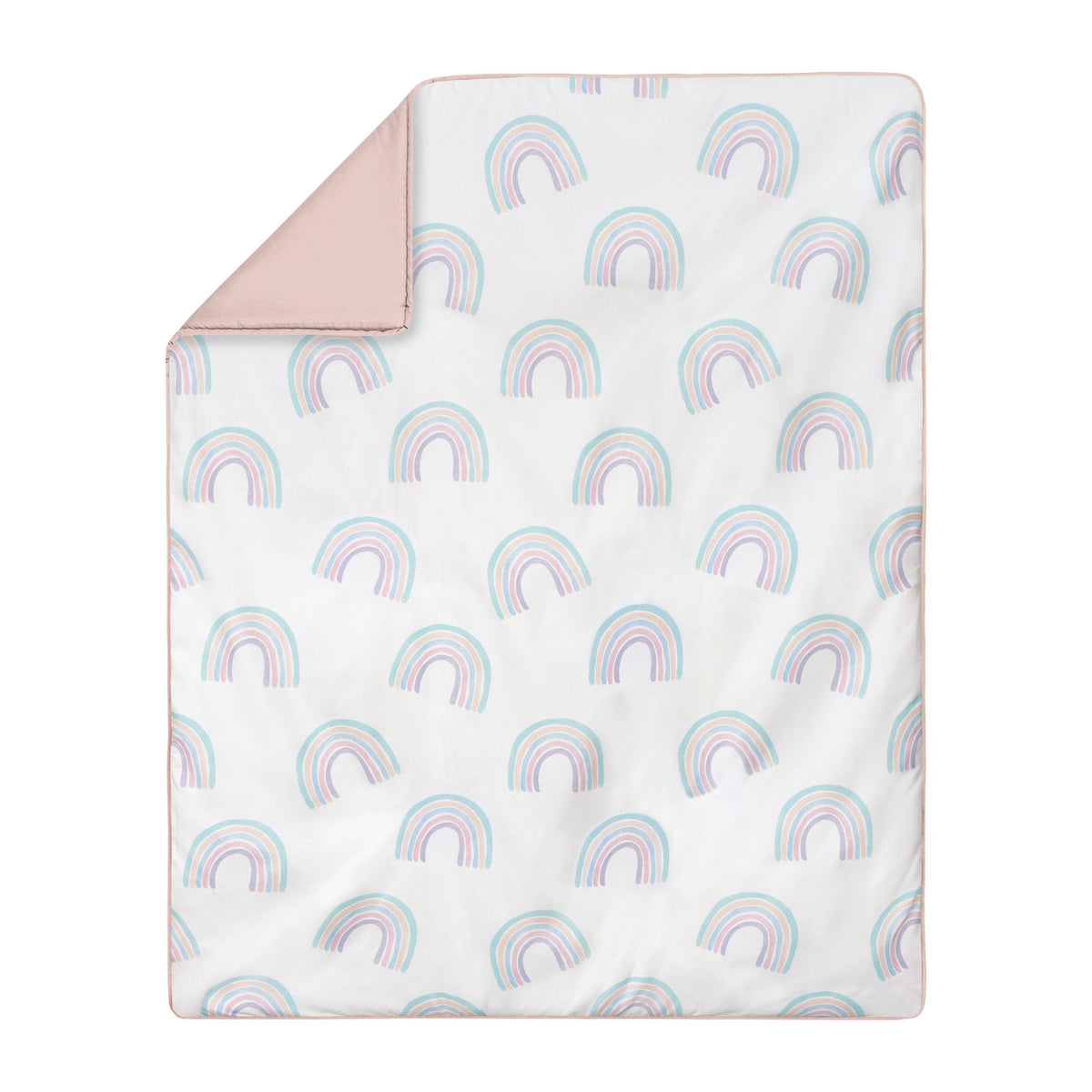 Pastel Rainbow 5 Pieces Crib Bedding Set F227