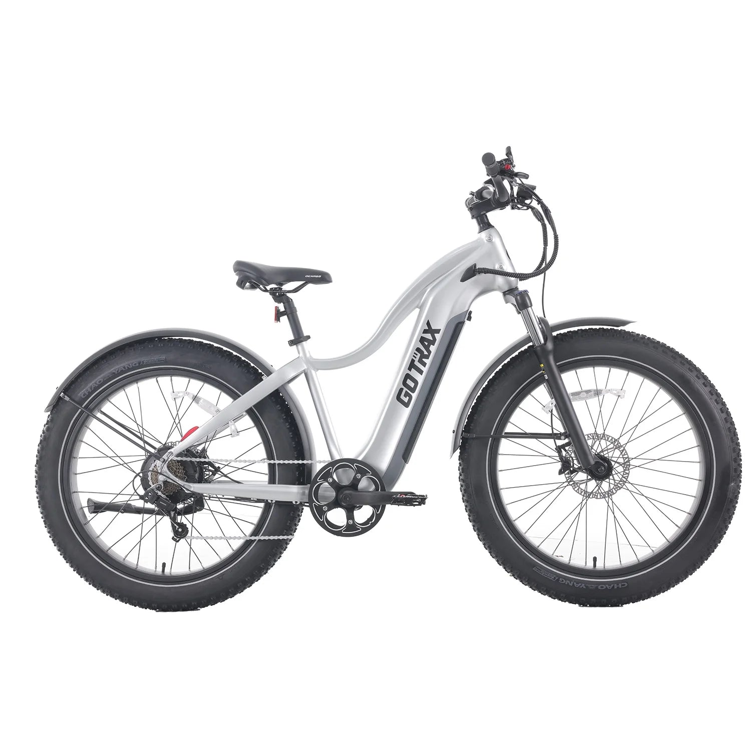 Silver 750W 48V 26" x 4" Fat Tire Electric Mountain Bike B4602