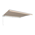 20 ft. Retractable Awning with Remote, Linen Pinstripe L331