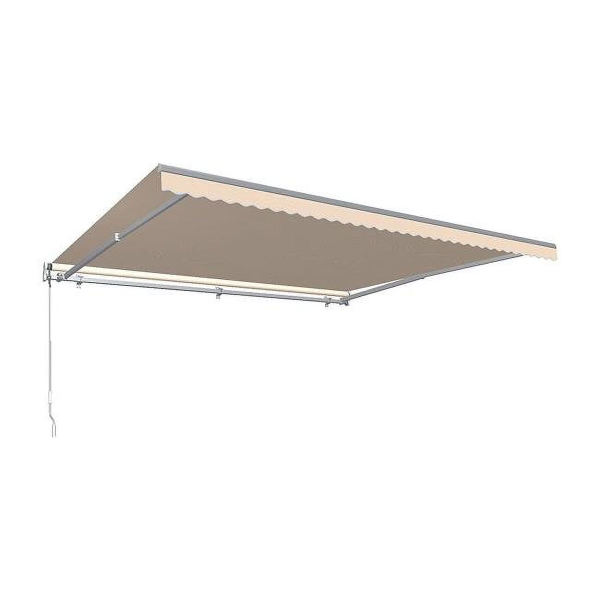20 ft. Retractable Awning with Remote, Linen Pinstripe L331