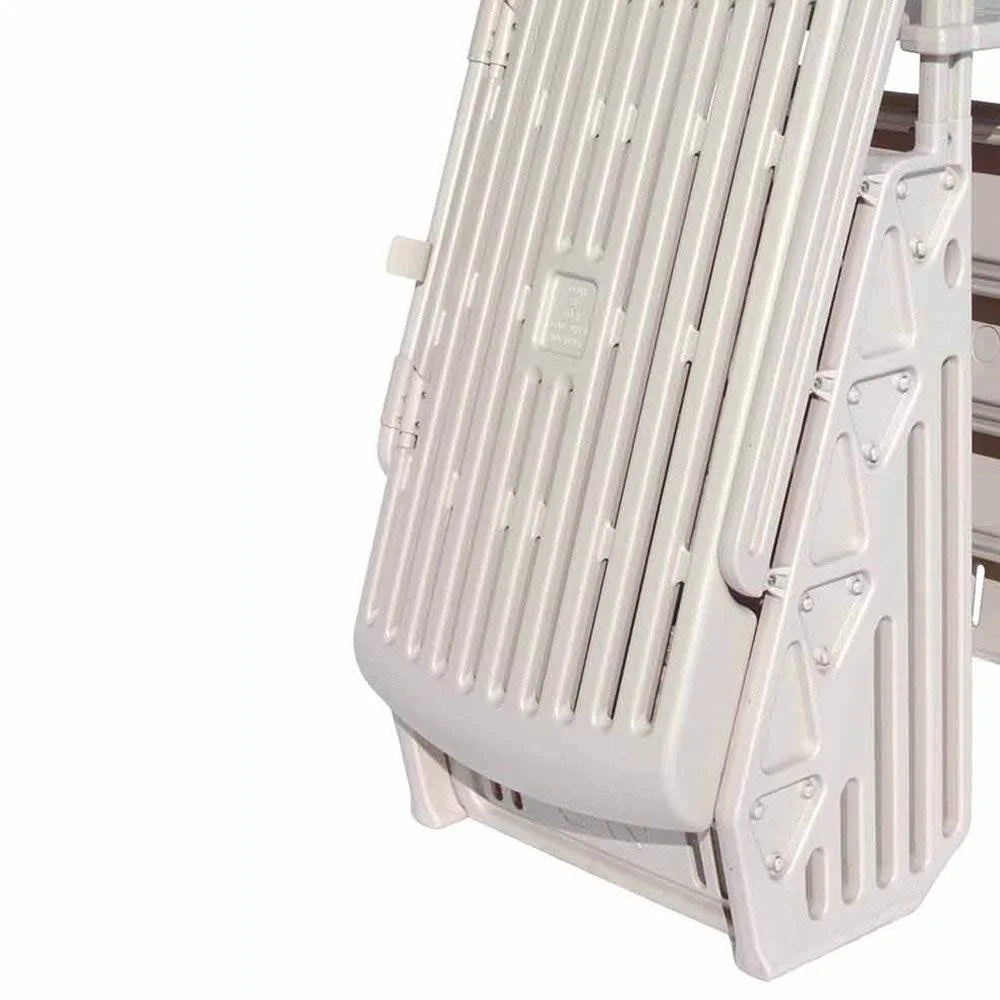 Taupe Above Ground Pool Ladder with Gate Q412968