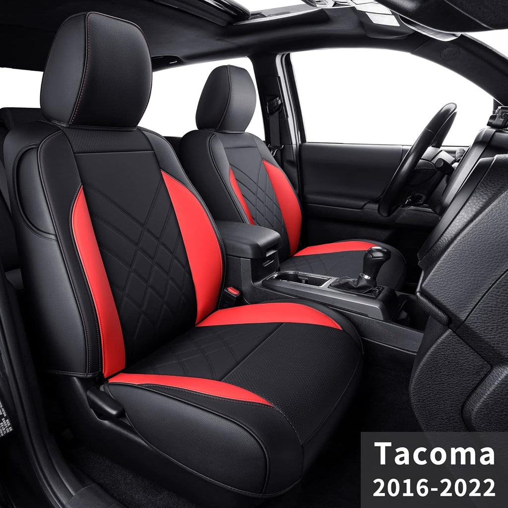 Black & Red Faux Leather Seat Covers G831889