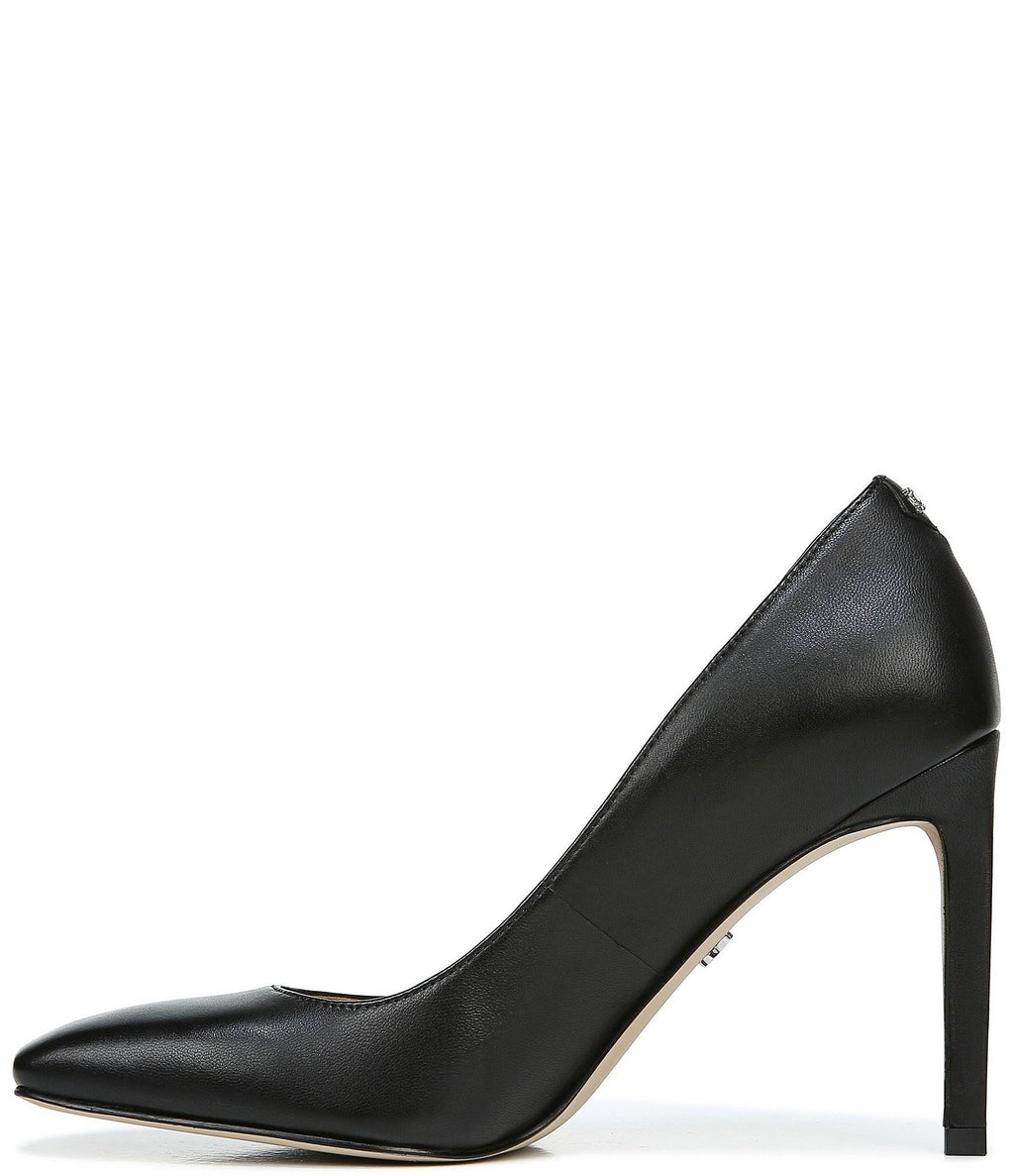 Black Square-Toed Pumps Y892