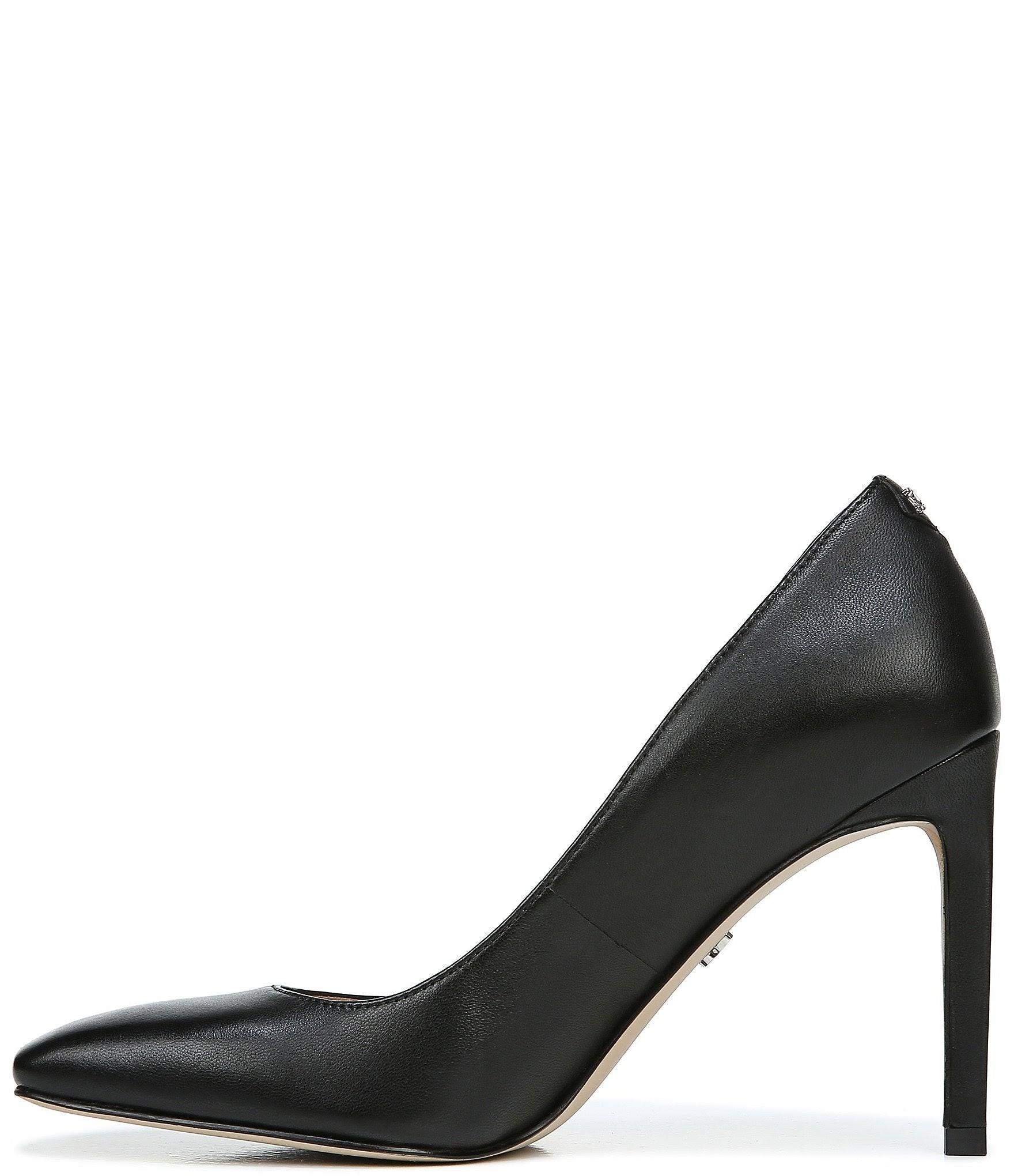 Black Square-Toed Pumps Y892