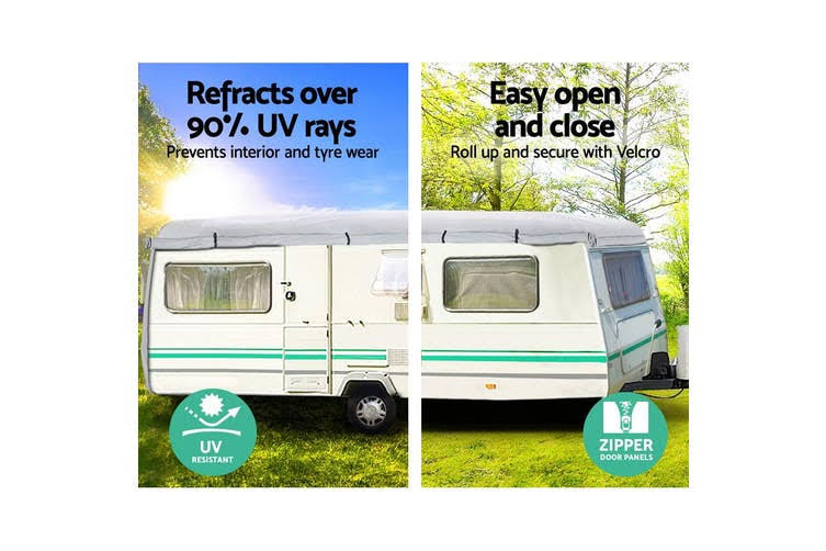 14-16ft Caravan Cover Campervan 4 Layer UV Water L553032