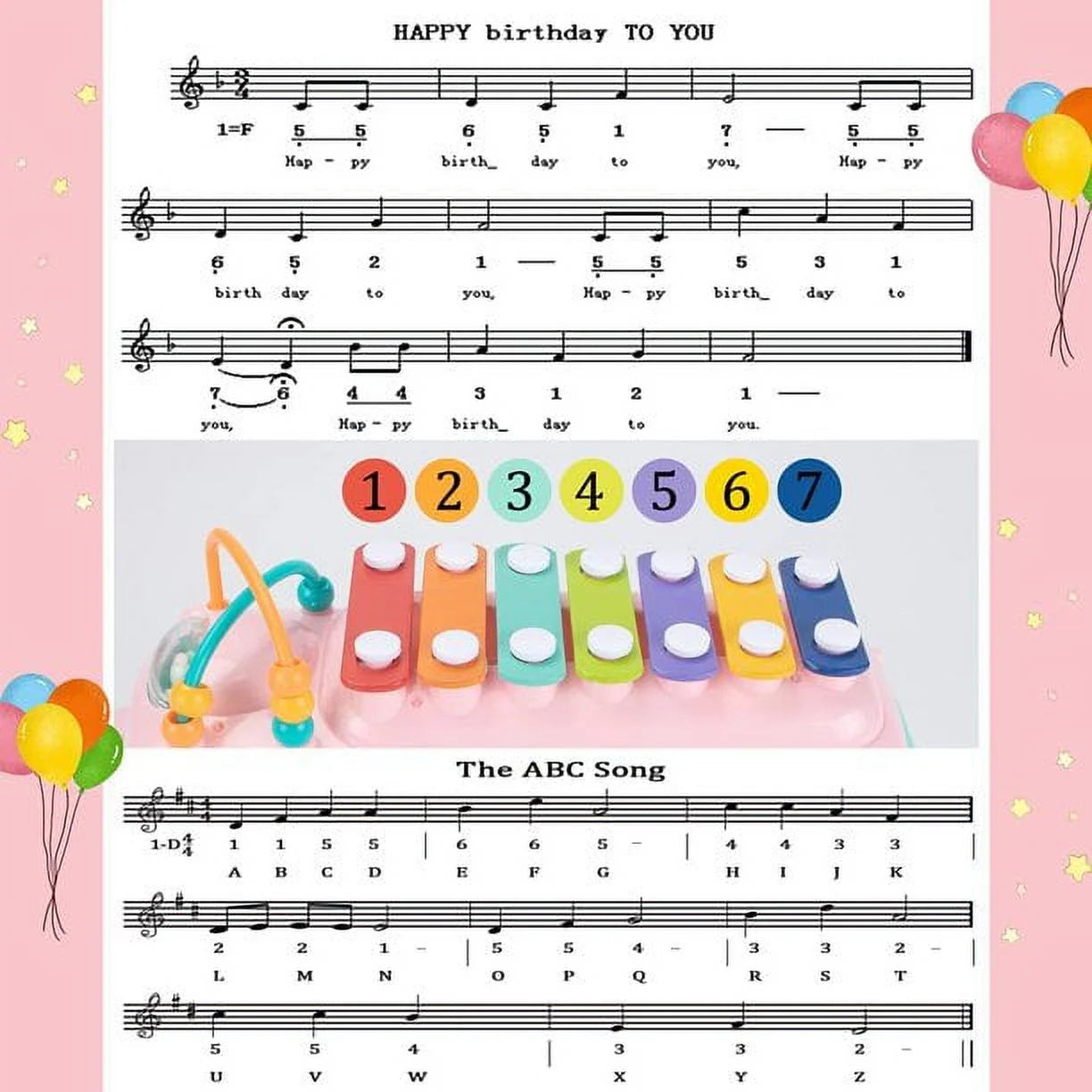 Musical Bus Xylophone Toy with Building Blocks C917
