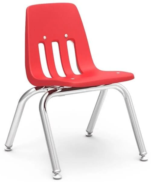 Navy/Chrome Classroom Chairs, 12x22 Seat Height, 4/Carton S577411