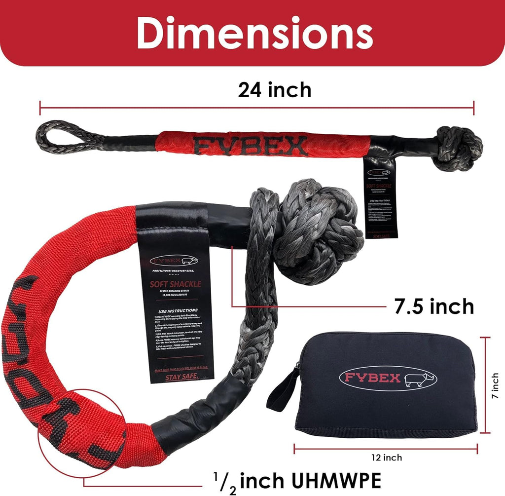 Synthetic Soft Shackle Recovery Kit Pack of 2 R934364