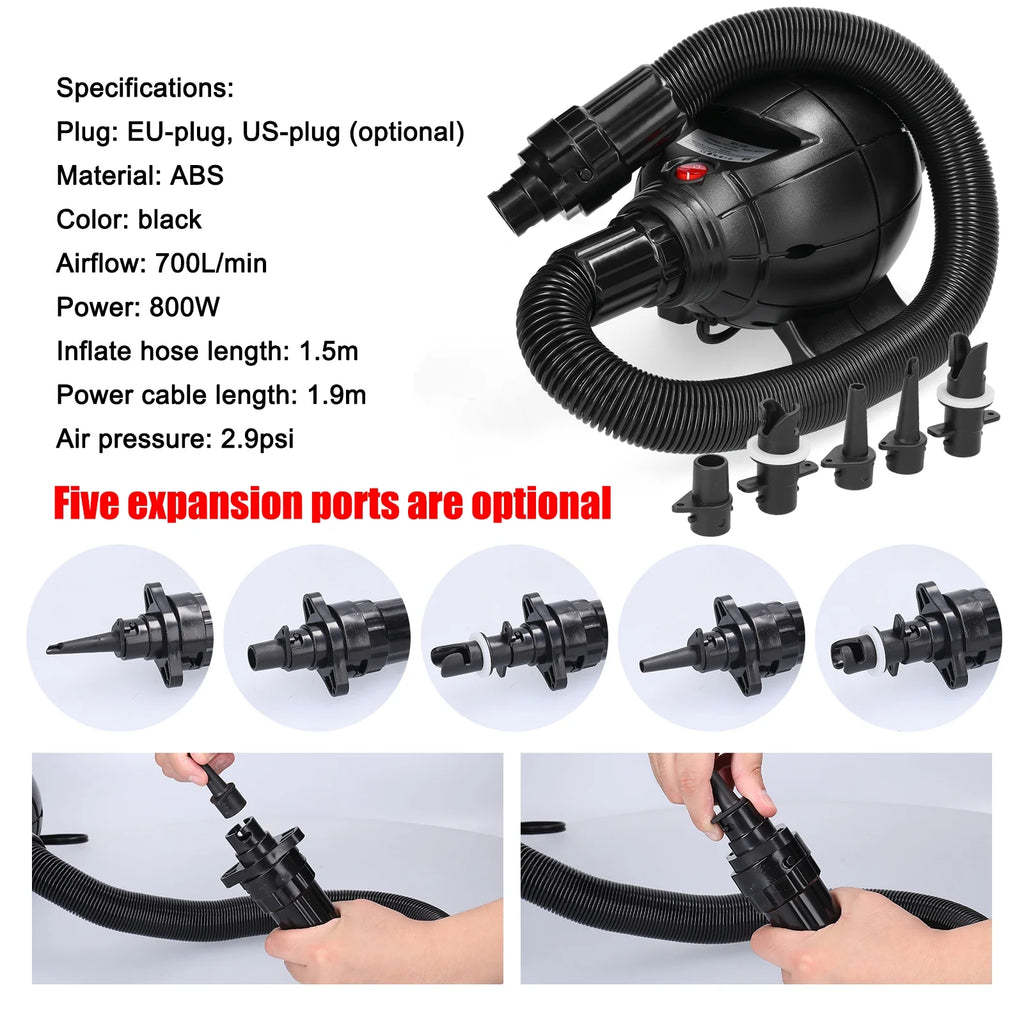 Portable 800W Air Pump Inflator for Air Bed Air Mat G134