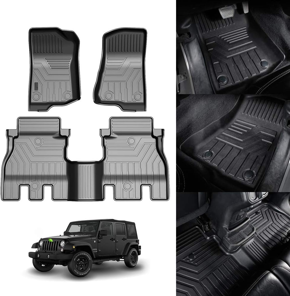 Black TPE Front & Rear Floor Mats X4196