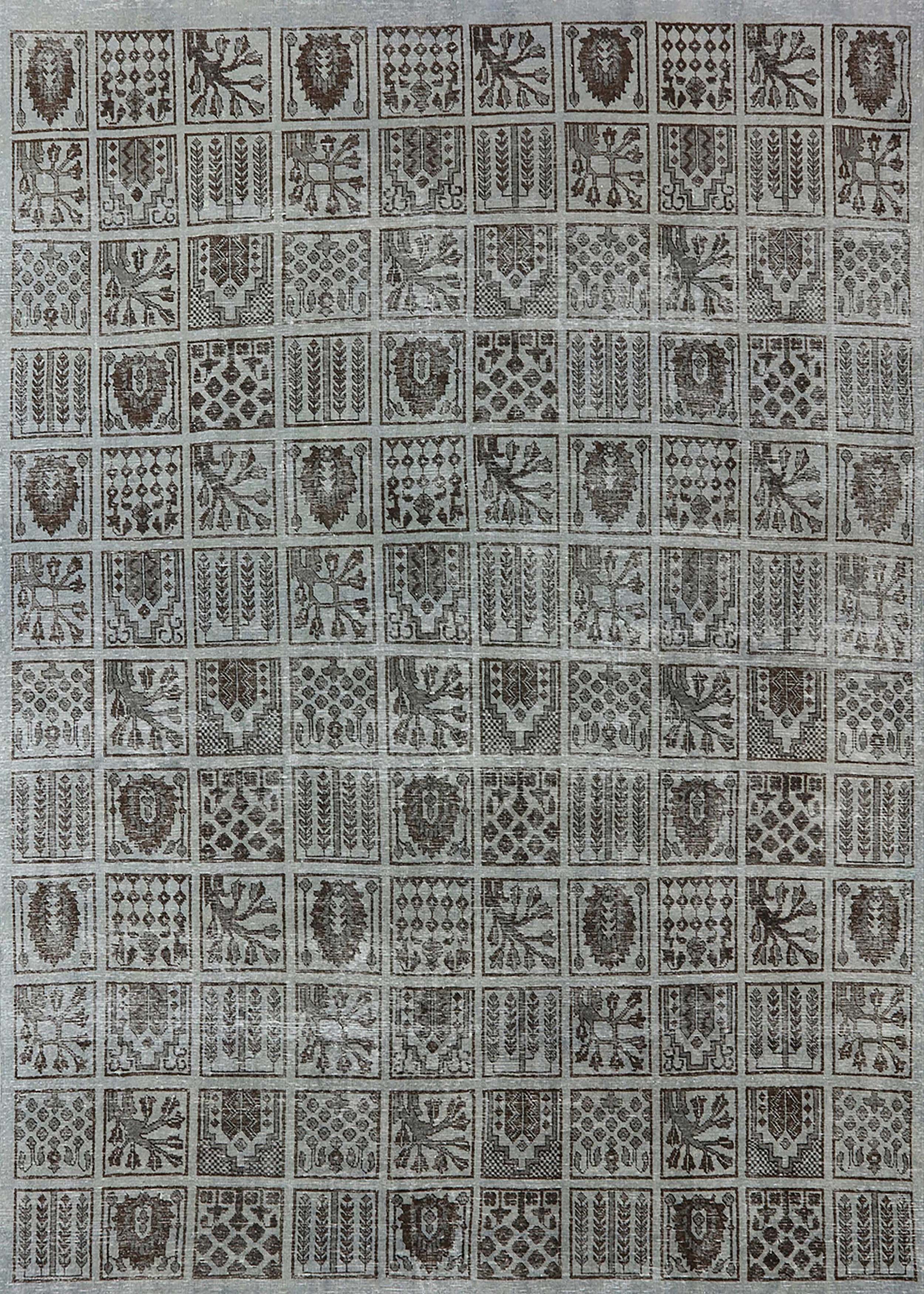 Gray Oriental Rectangle Area Rug, 2' x 5' J357478