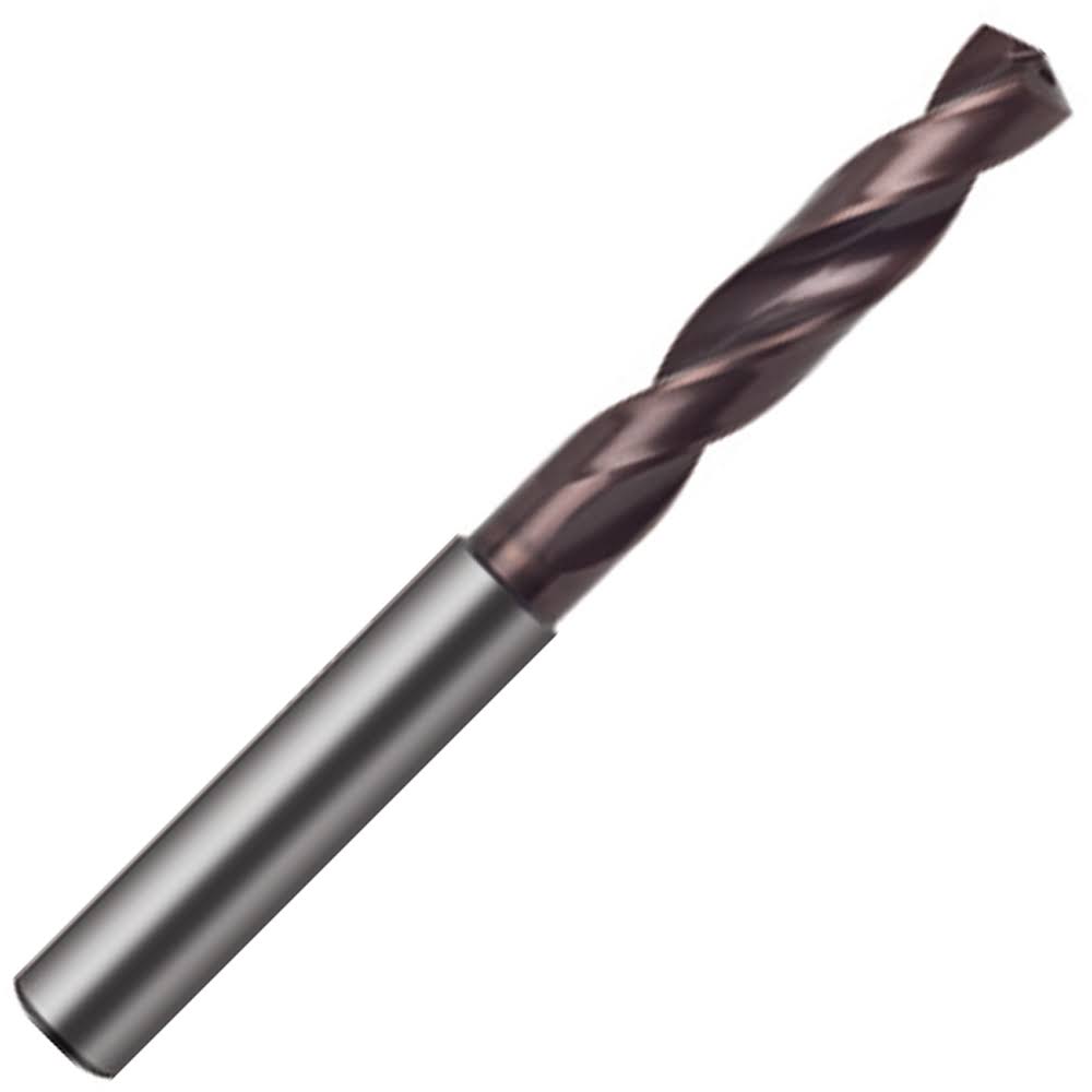9.9mm Carbide Coolant Fed Drill, Reinforced Straight Shank, 47mm LOC R577