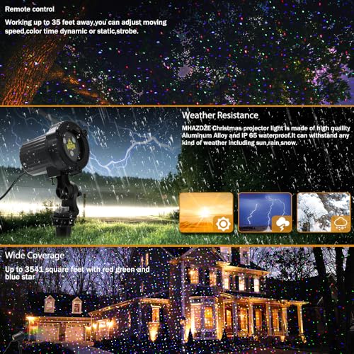 Outdoor Garden Laser Lights Projector with Moving RGB H889651