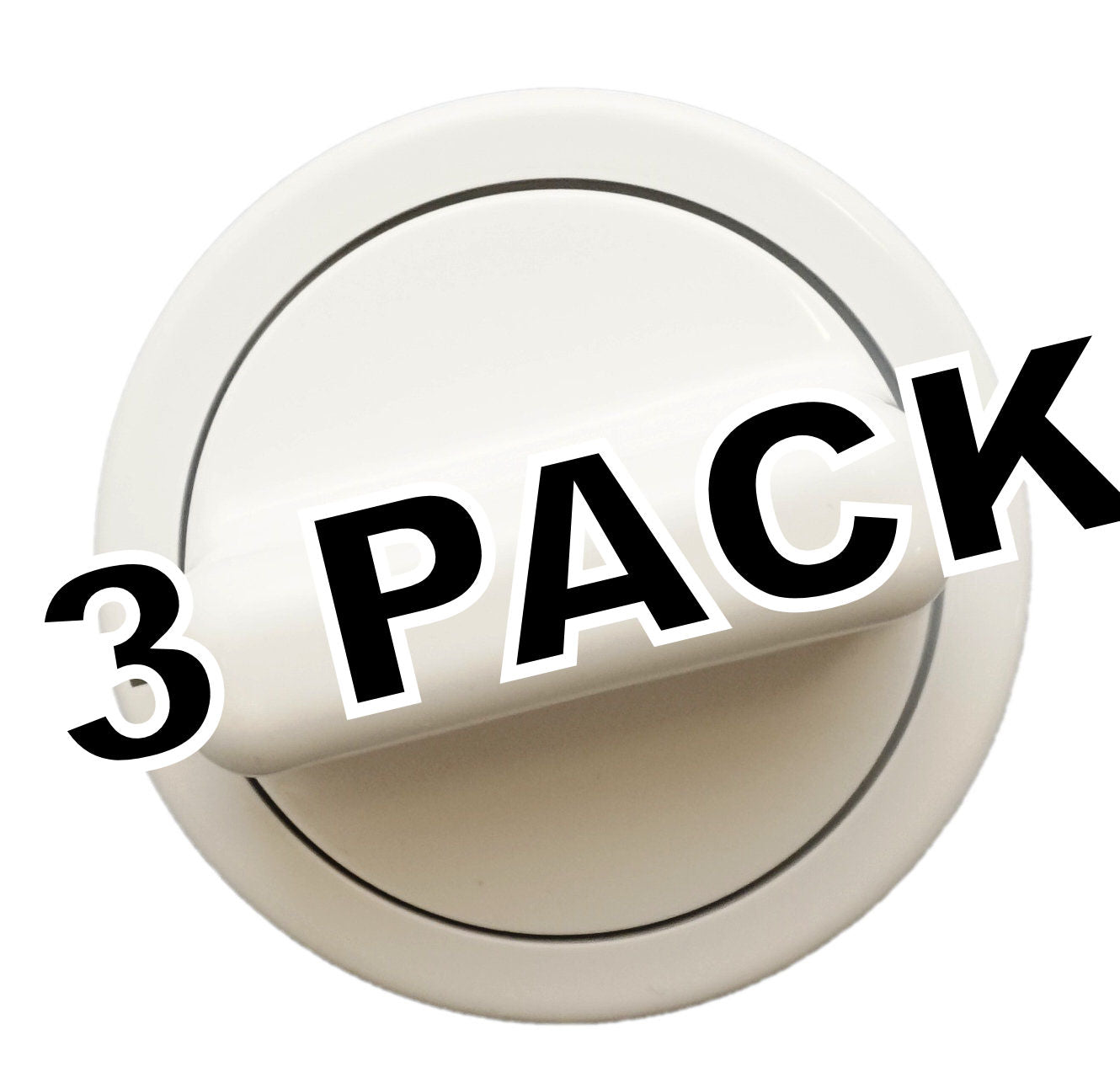 White Dryer Timer Knob, 3 Pk O905