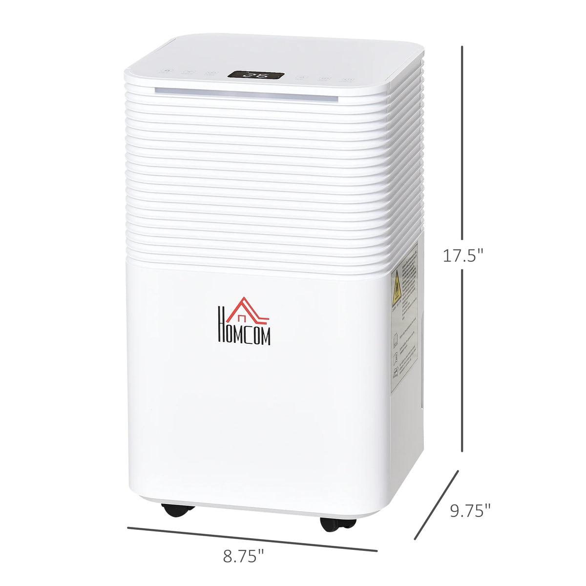Portable Electric Dehumidifier with LED Display, 21pt/Day, White F14506