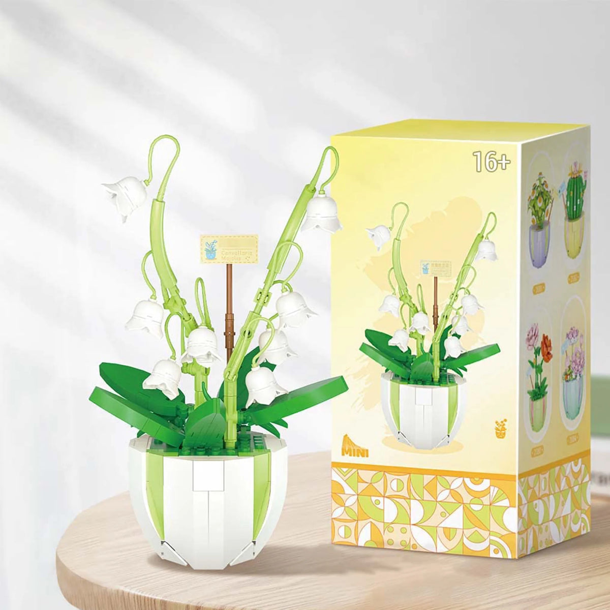 White Bell Orchid Bouquet Building Block Set J911427