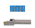 3/8'' x 1/2'' Heavy Duty Indexable Grooving/Parting Holder with 11 Tin Coated Carbide Inserts U291463