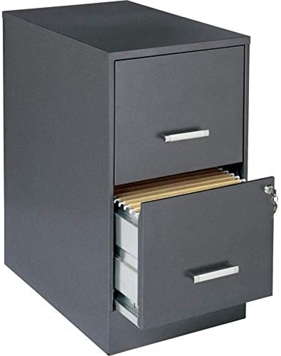 22 2-Drawer File Cabinet, Metallic Charcoal Z660
