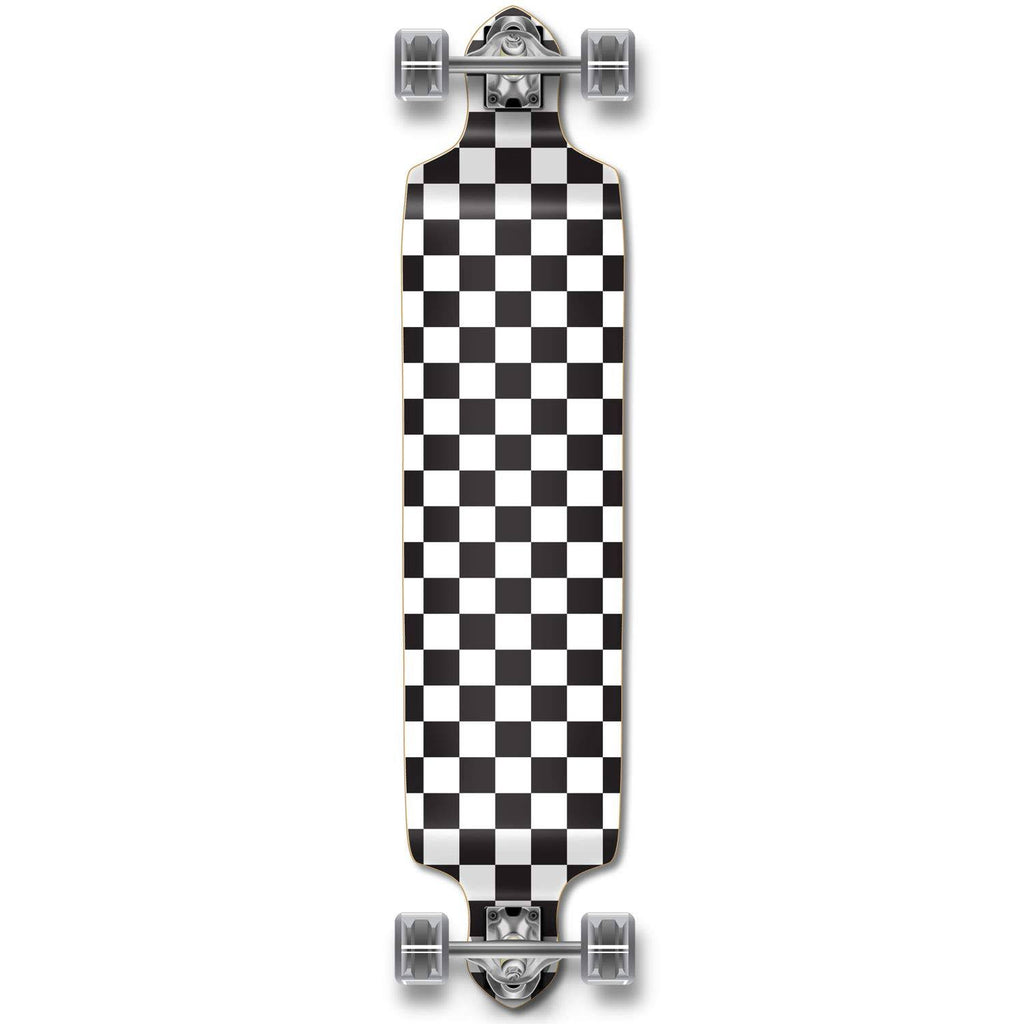 Checker White Drop Down Longboard Complete F31239
