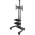 Black Mobile TV Mount with Two Adjustable Shelves C31417