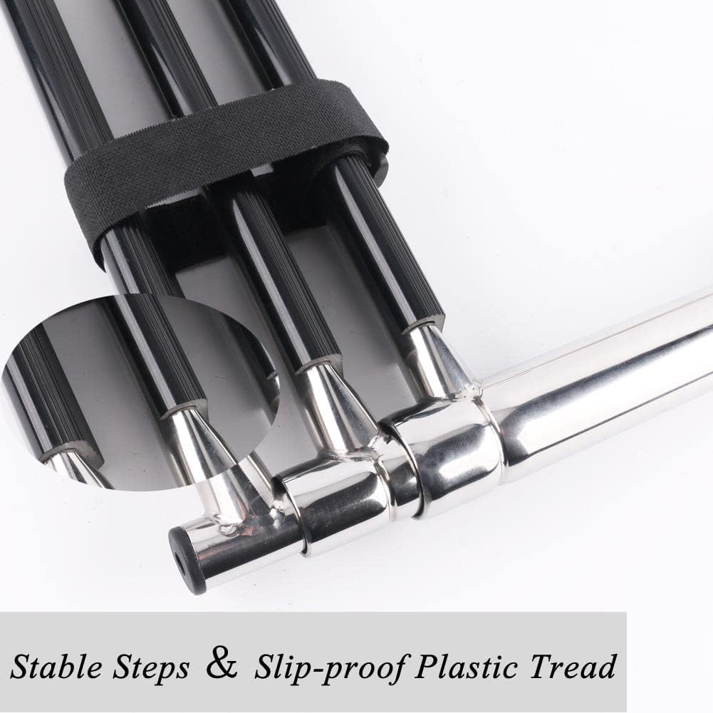 Stainless Steel Telescoping Boat Ladder Swim Step, 900 Pound Capacity, Pack of 2 O63024