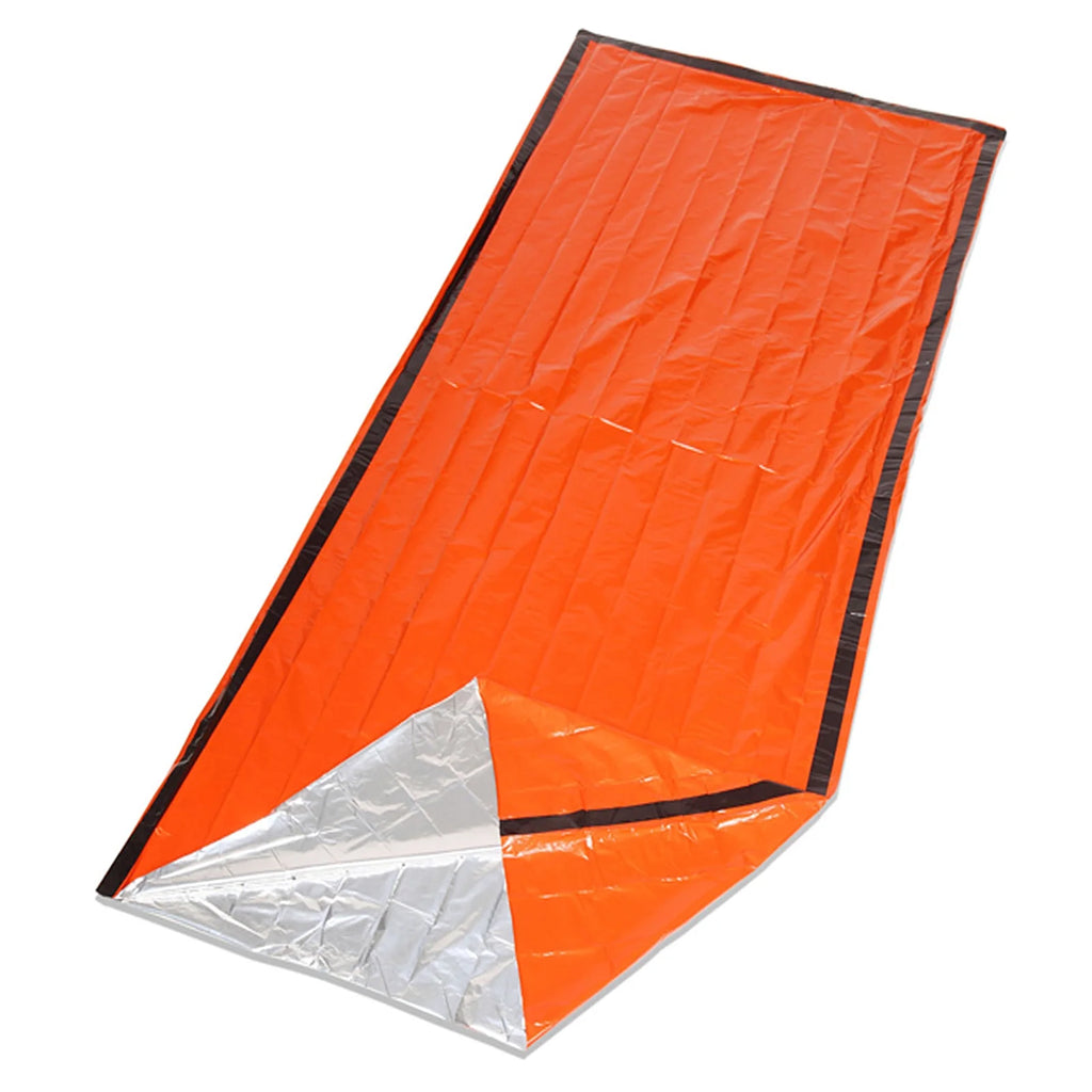 Waterproof Heat Reflective Thermal Poncho Raincoat with Sleeping Bag and Tent Shelter Q92896