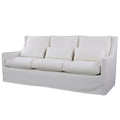 White Polyester Sofa with Three Pillows Y136