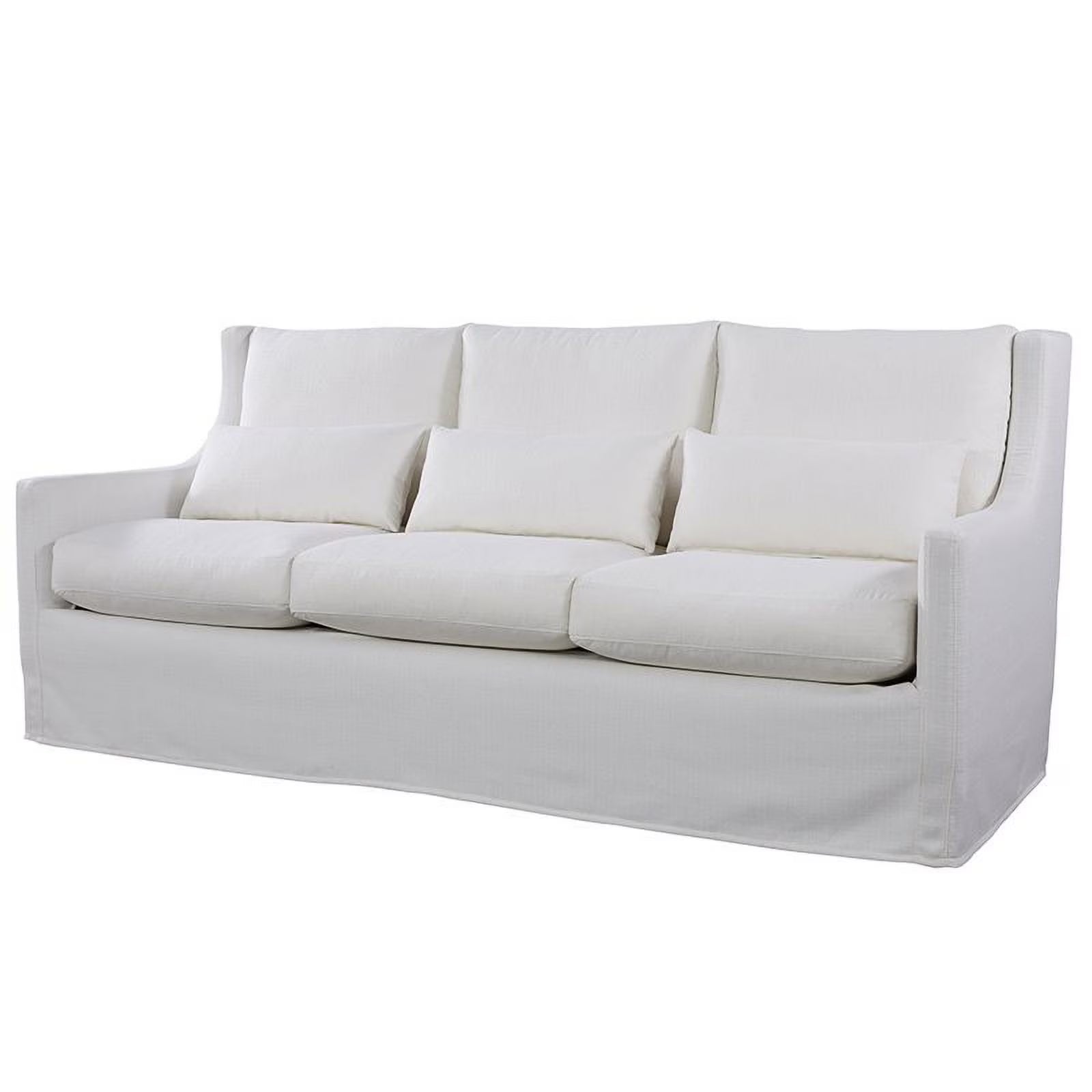 White Polyester Sofa with Three Pillows Y136