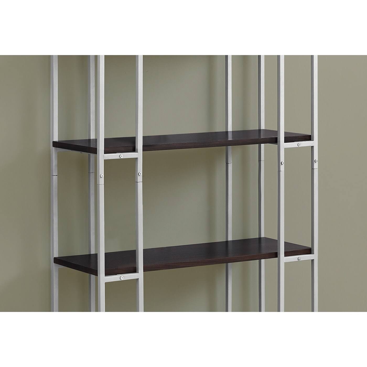 Silver Metal Bookcase M331