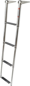 4 Step Folding 316 Stainless Steel Telescoping Boat Ladder with Retaining Strap, 900 Pound Capacity, Pack of 2 F89965