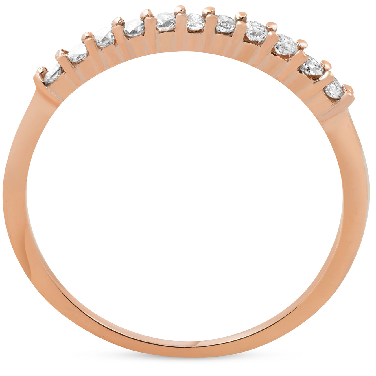 14K Rose Gold Diamond Ring O901