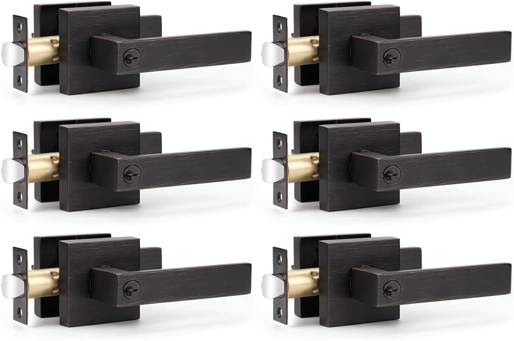 6 Pack Oil Rubbed Bronze Dummy Door Lever N597