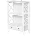 Freestanding Bathroom Storage Cabinet with Two Drawers and 3 Shelves U906373