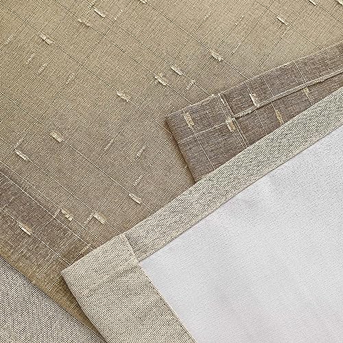 Beige Linen Sheer Valance 18 Inch Rod Pocket 1 Panel Y198