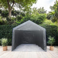 Grey Heavy Duty Portable Carport Canopy with Sidewalls N229303