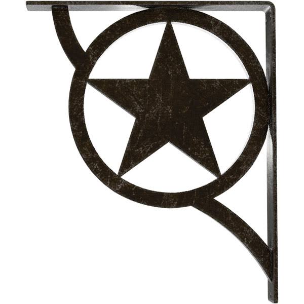 Antiqued Warm Silv Wrought Iron Bracket B57947