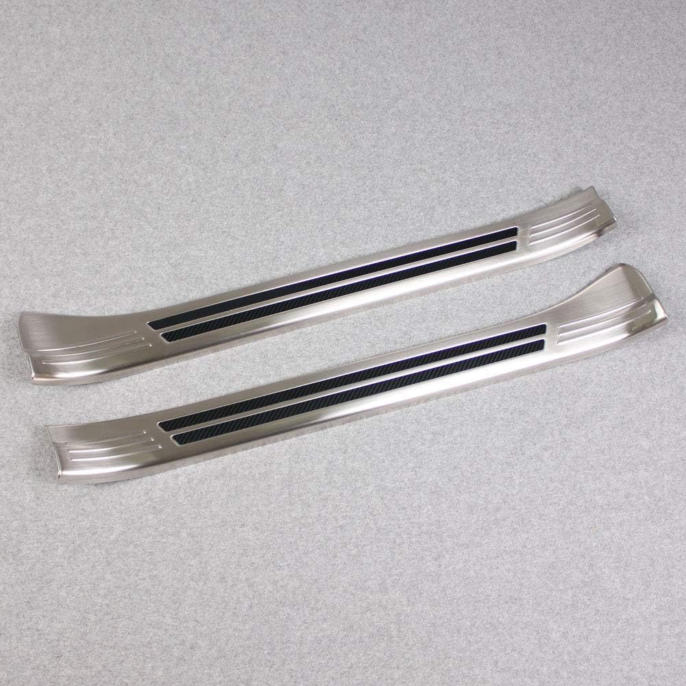 Silver Stainless Door Sill Scuff Plate Guard Cover Trims B498