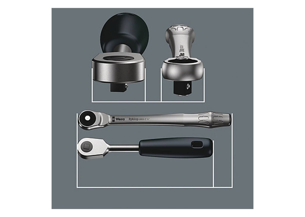 1/4x22 Drive Metric Metal Ratchet Set Q26968