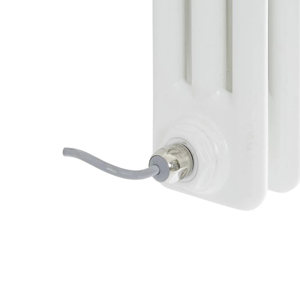 White Horizontal 3-Column Cast-Iron Style Radiator J63829