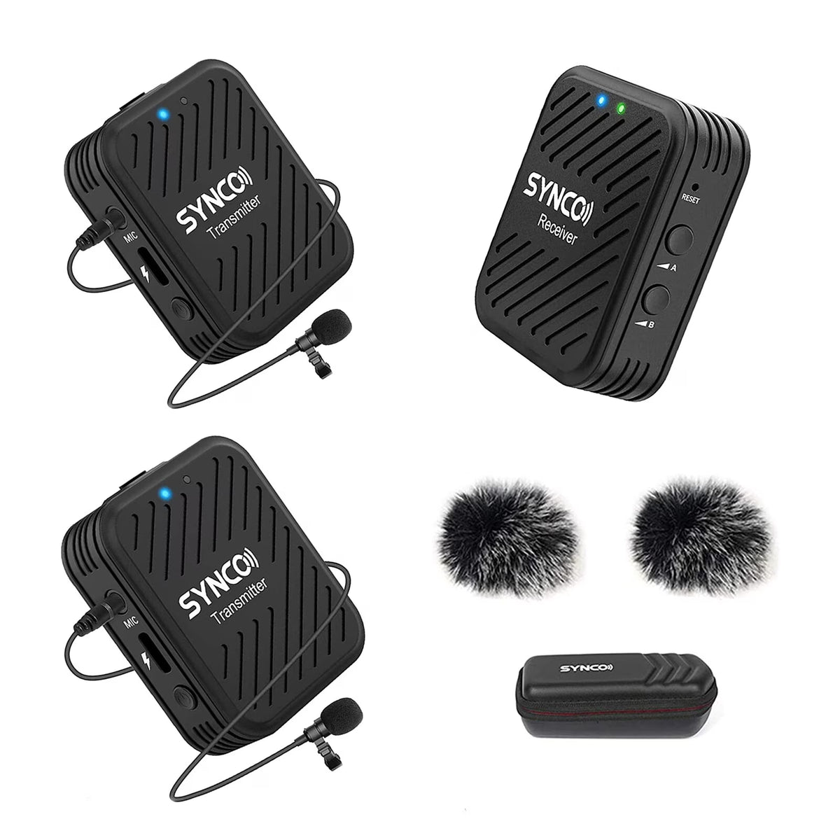 2.4G Wireless Microphone System with 2 Lavalier Microphones Q122507