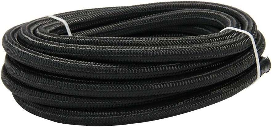 1/2" 8AN 16FT Nylon Stainless Steel Braided Fuel Line Kit C393970