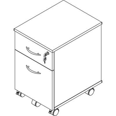 Mobile B/F Pedestal, Med. Cherry O28668