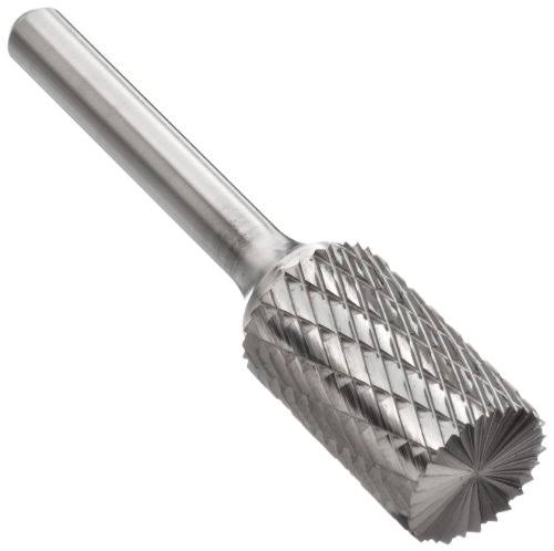 Solid Carbide Bur, Double Cut, 1/4 inch Shank, 5/8 inch Head Dia V28215