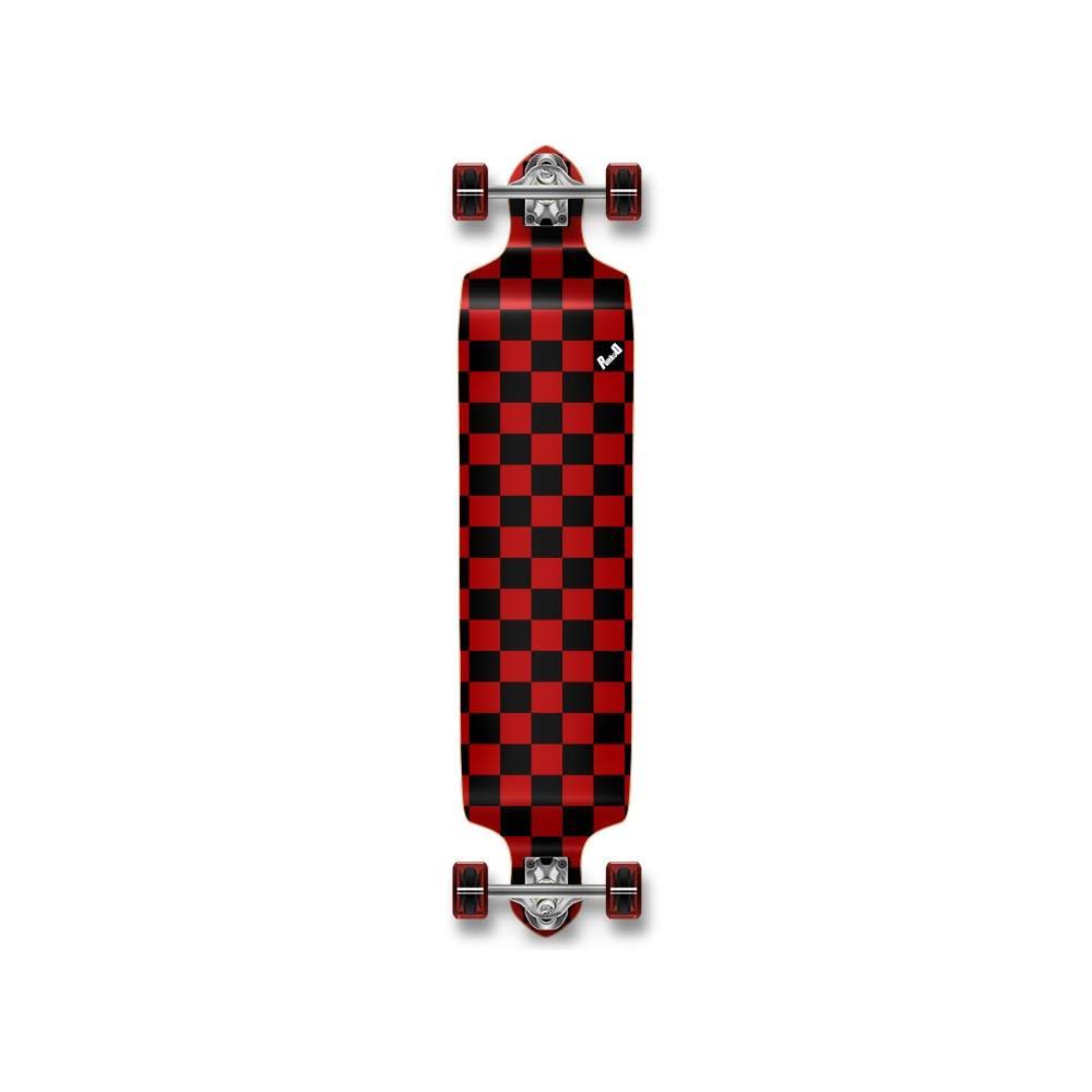 Checker White Drop Down Longboard Complete F31239